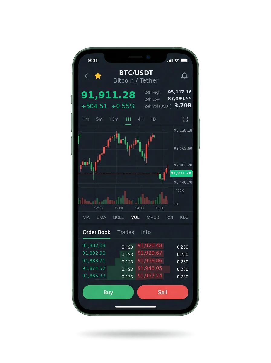 The Aval Invest mobile app showing a watchlist, a signal card and an account balance